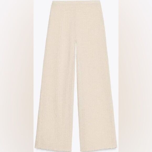 Nicole by Nicole Miller Pants - NWT NICOLE by NM 16 Antique White New World Wide Leg Stretchy Dress Pants